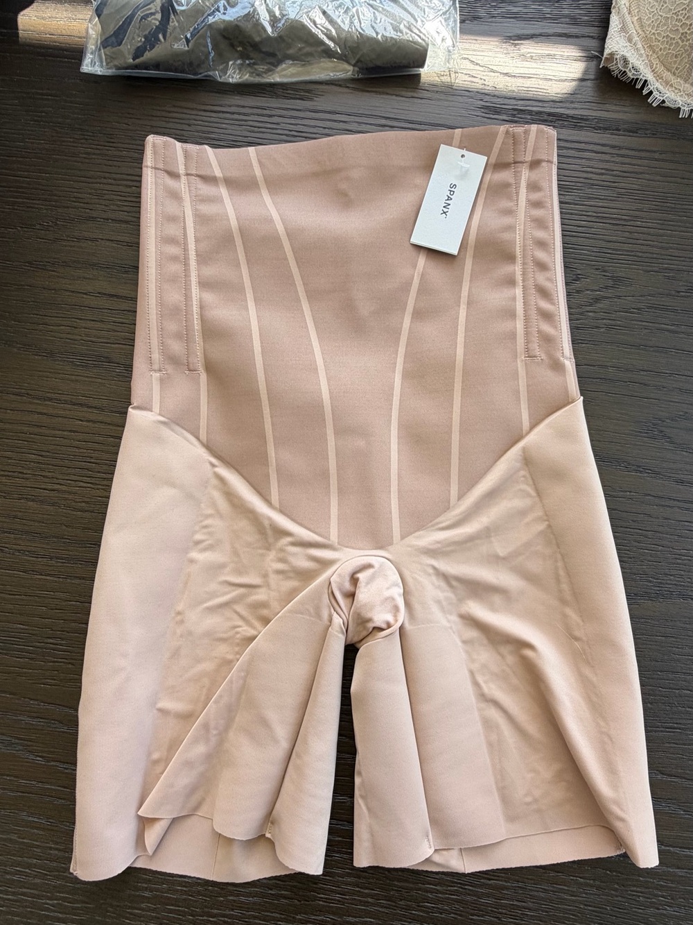 SPANX High-Waist Shaper Shorts in Natural